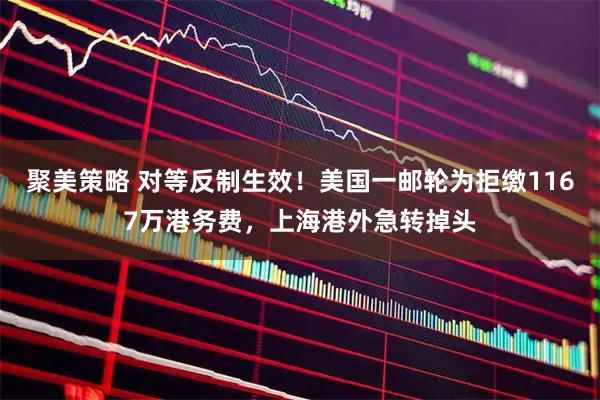聚美策略 对等反制生效！美国一邮轮为拒缴1167万港务费，上海港外急转掉头