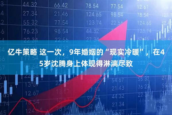 亿牛策略 这一次,9年婚姻的“现实冷暖”,在45岁沈腾身上体现得淋漓尽致