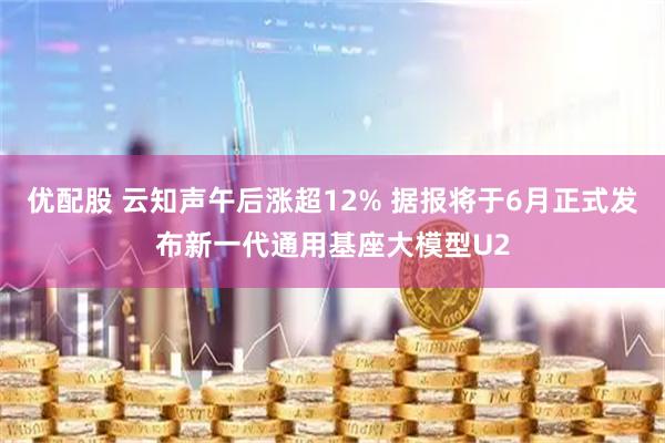 优配股 云知声午后涨超12% 据报将于6月正式发布新一代通用基座大模型U2